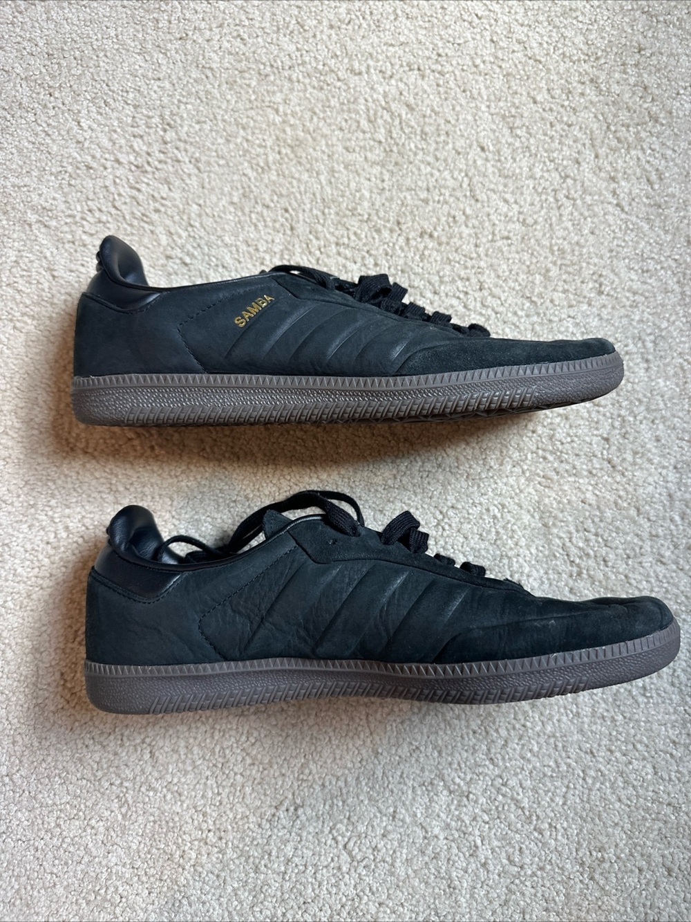 adidas Men’s Samba OG Black Suede & Leather Low-Top Sneakers - Picture 6 of 8